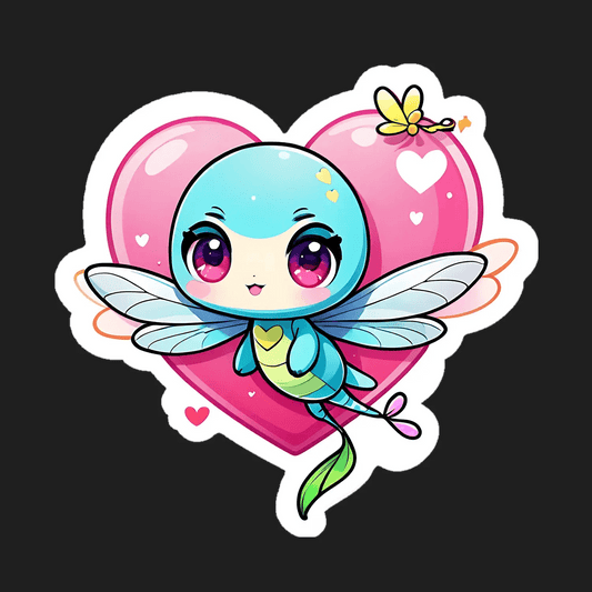 Cute Fairy - Magical Heart Sticker - Heat Press Transfer