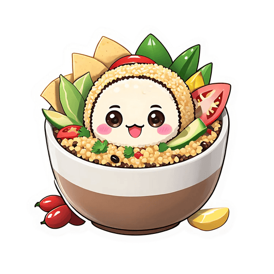Cute Food Bowl - Sticker - Heat Press Transfer