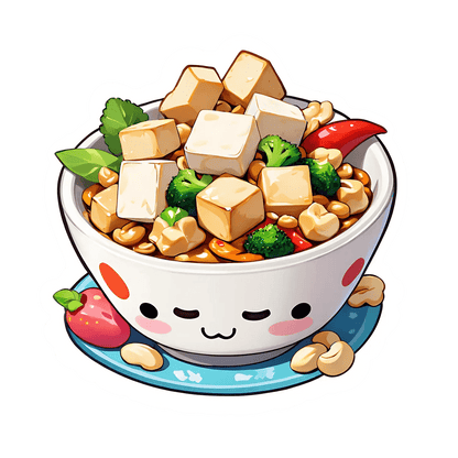Cute Food Bowl - UV DTF Sticker - Heat Press Transfer