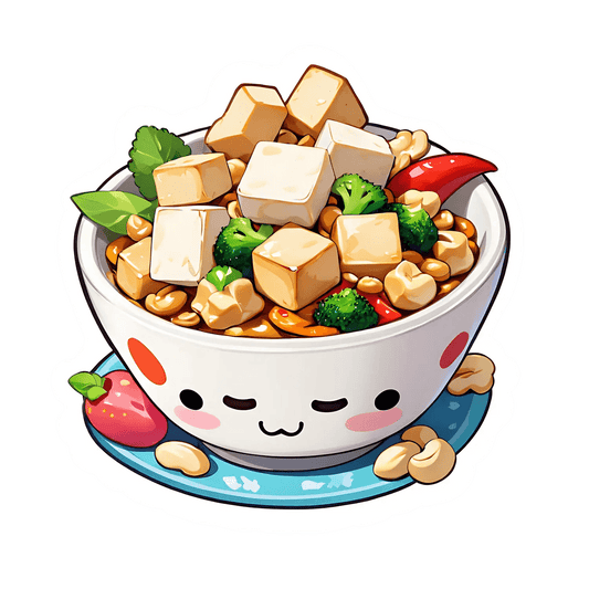 Cute Food Bowl - UV DTF Sticker - Heat Press Transfer