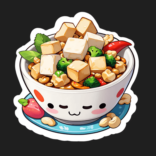 Cute Food Bowl - UV DTF Sticker - Heat Press Transfer