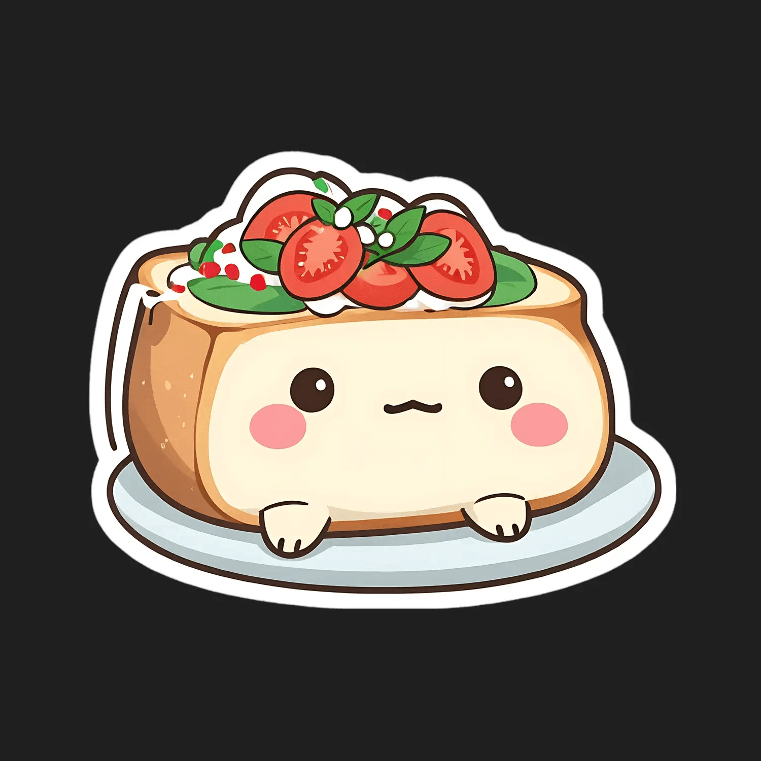 Cute Foodie - Tofu Sticker - Heat Press Transfer