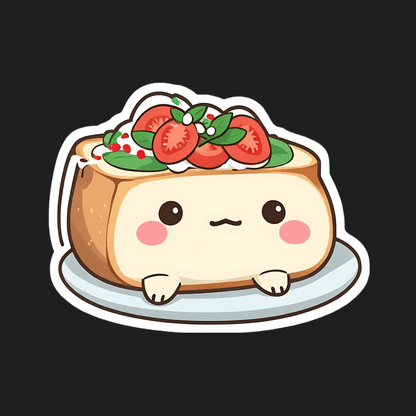 Cute Foodie - Tofu Sticker - Heat Press Transfer