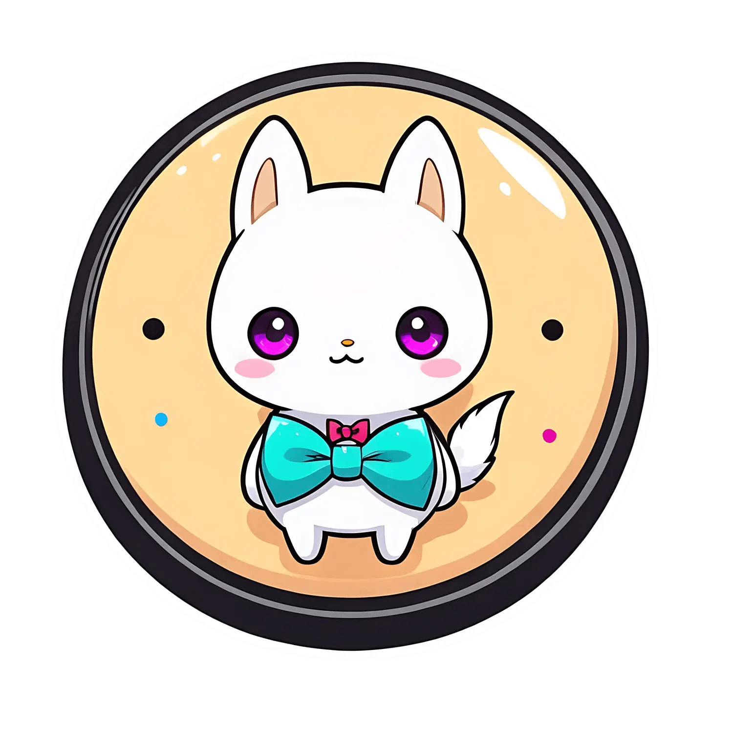 Cute Fox - UV DTF Anime Sticker - Heat Press Transfer