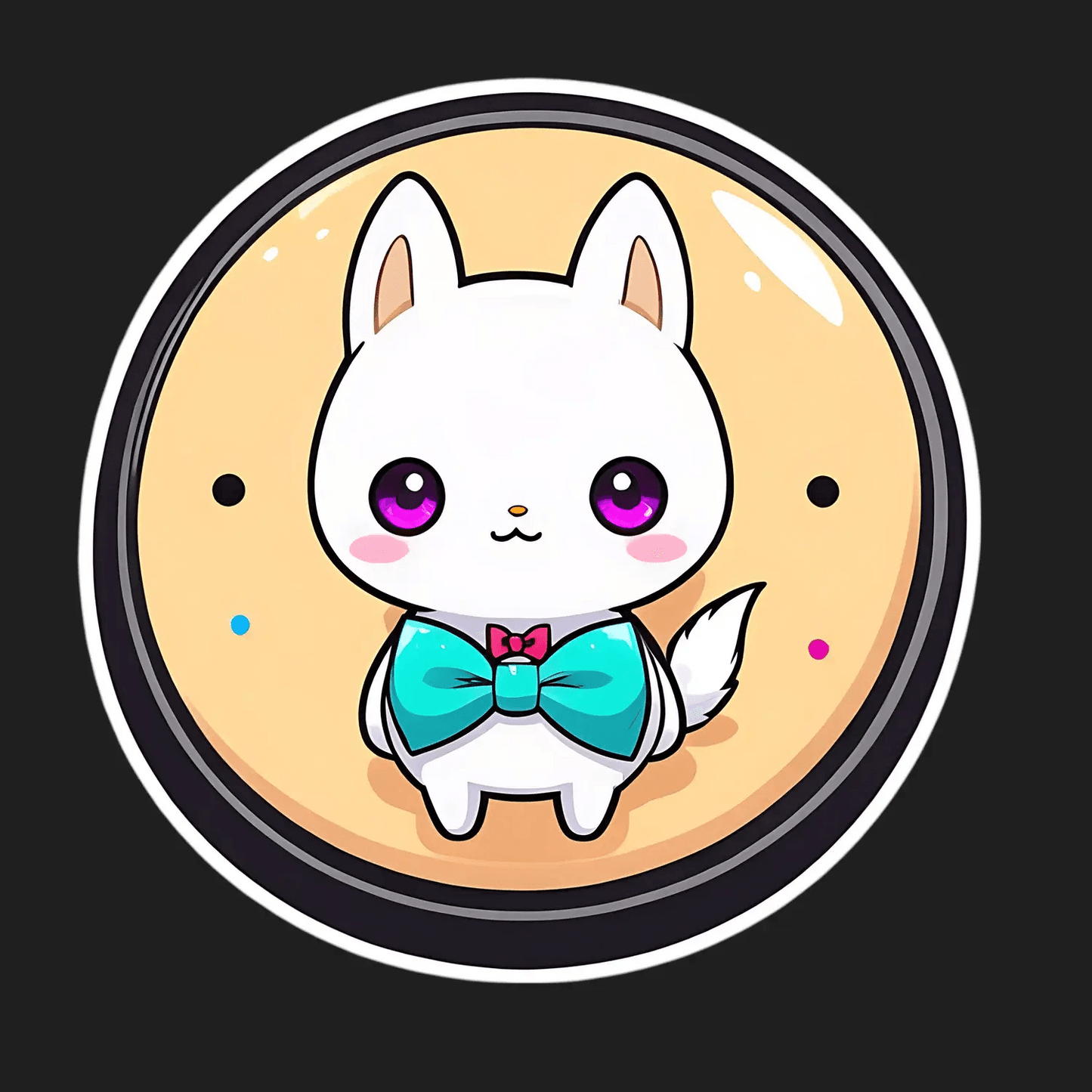 Cute Fox - UV DTF Anime Sticker - Heat Press Transfer