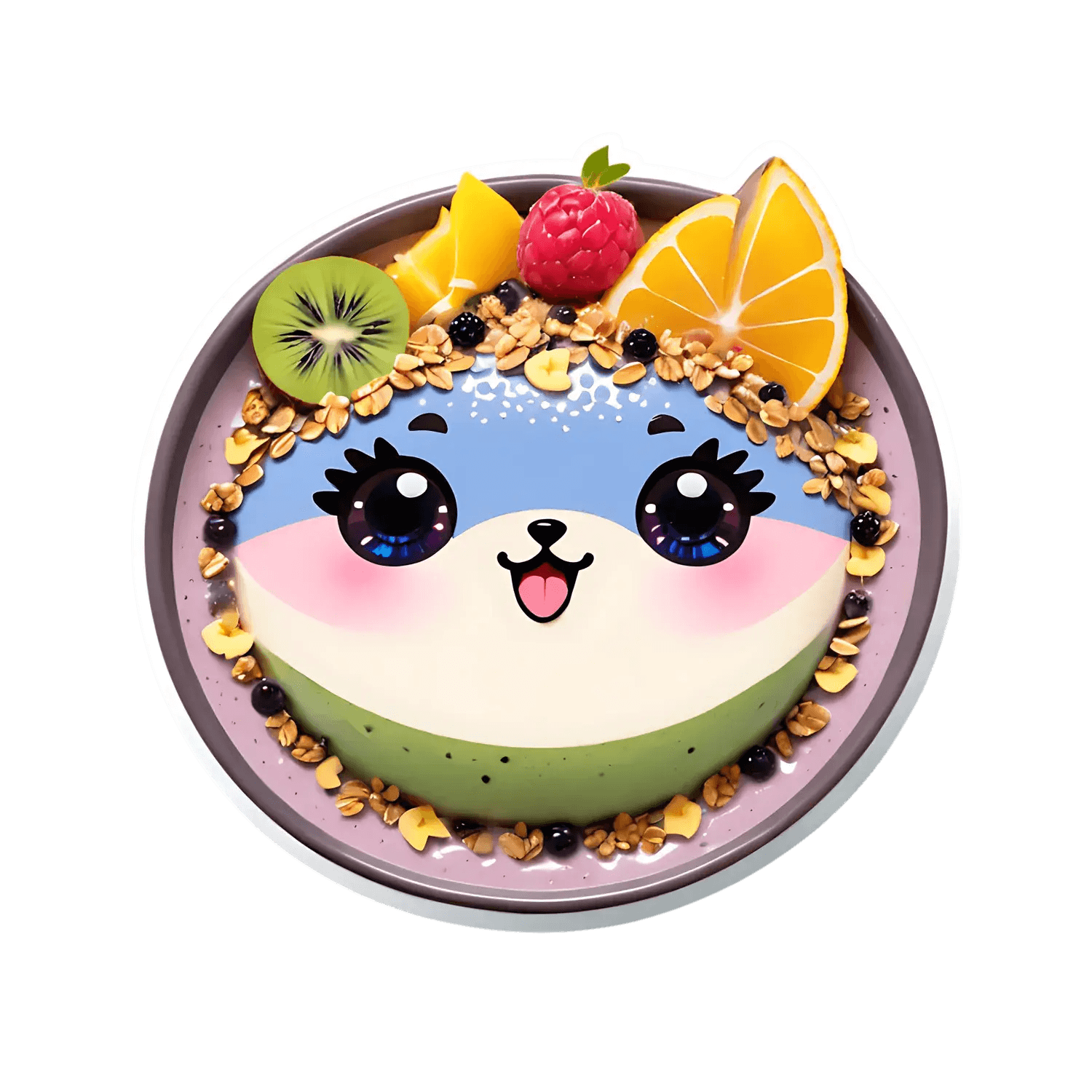 Cute Fruit Bowl - Sticker - Heat Press Transfer