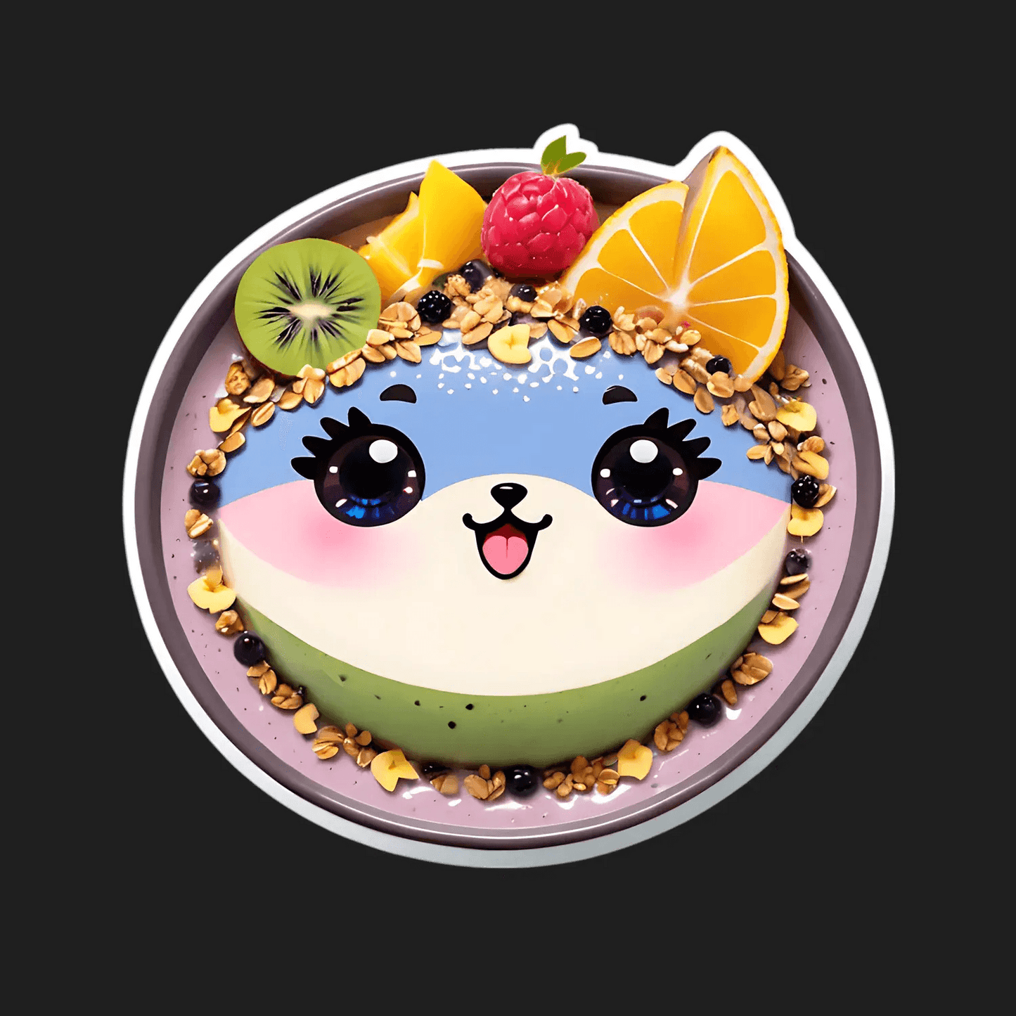 Cute Fruit Bowl - Sticker - Heat Press Transfer