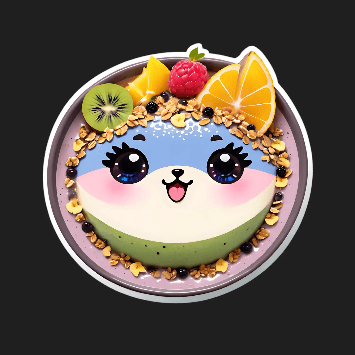 Cute Fruit Bowl - Sticker - Heat Press Transfer