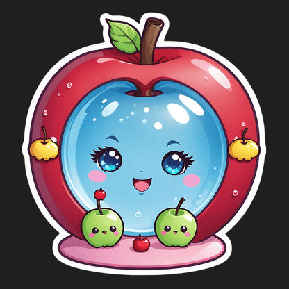 Cute Fruit Faces - Sticker - Heat Press Transfer