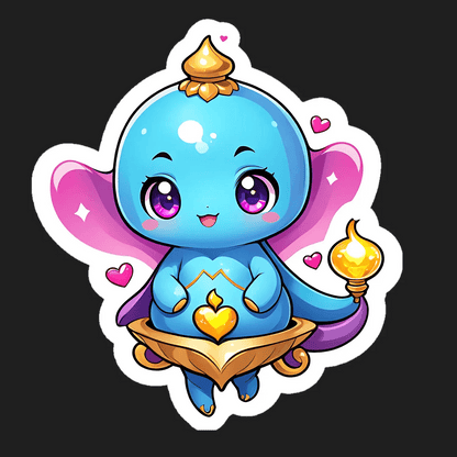 Cute Genie Character - Sticker - Heat Press Transfer
