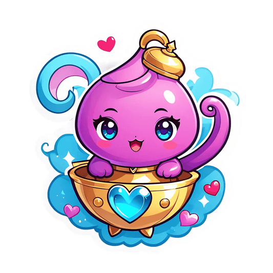 Cute Genie Lamp - Sticker - Heat Press Transfer