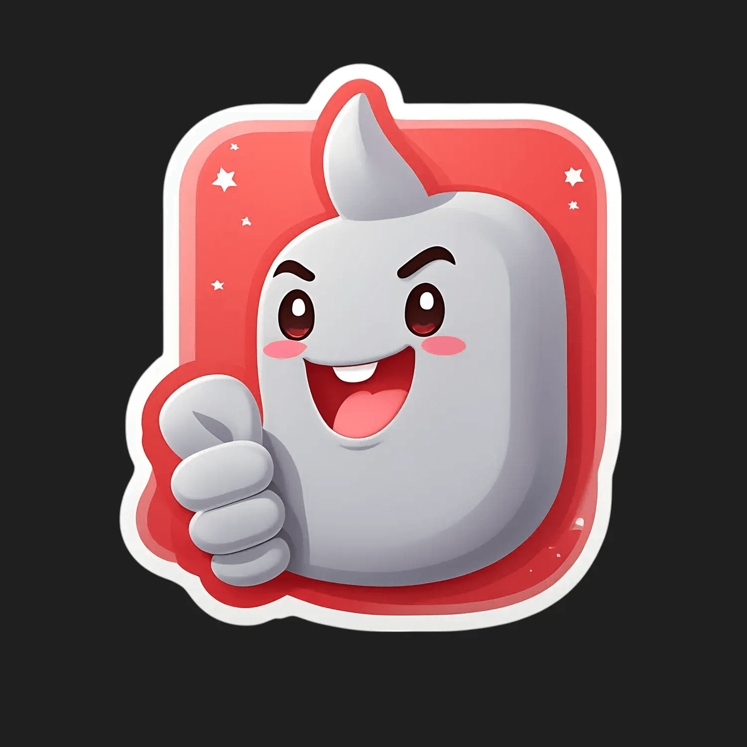 Cute Ghost Emoji Sticker - Fun & Expressive - Heat Press Transfer