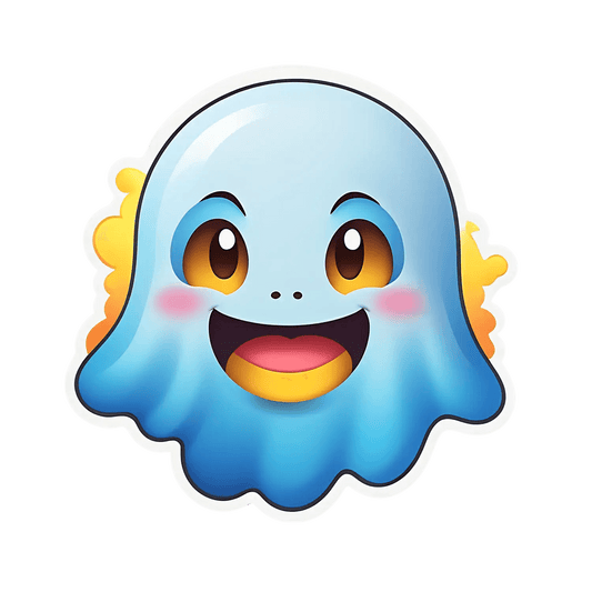 Cute Ghost Emoji - Sticker - Heat Press Transfer