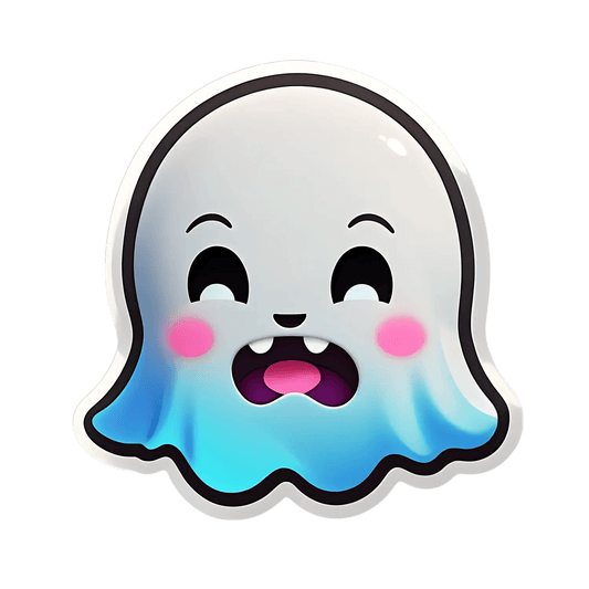 Cute Ghost Sticker - Colorful and Playful - Heat Press Transfer