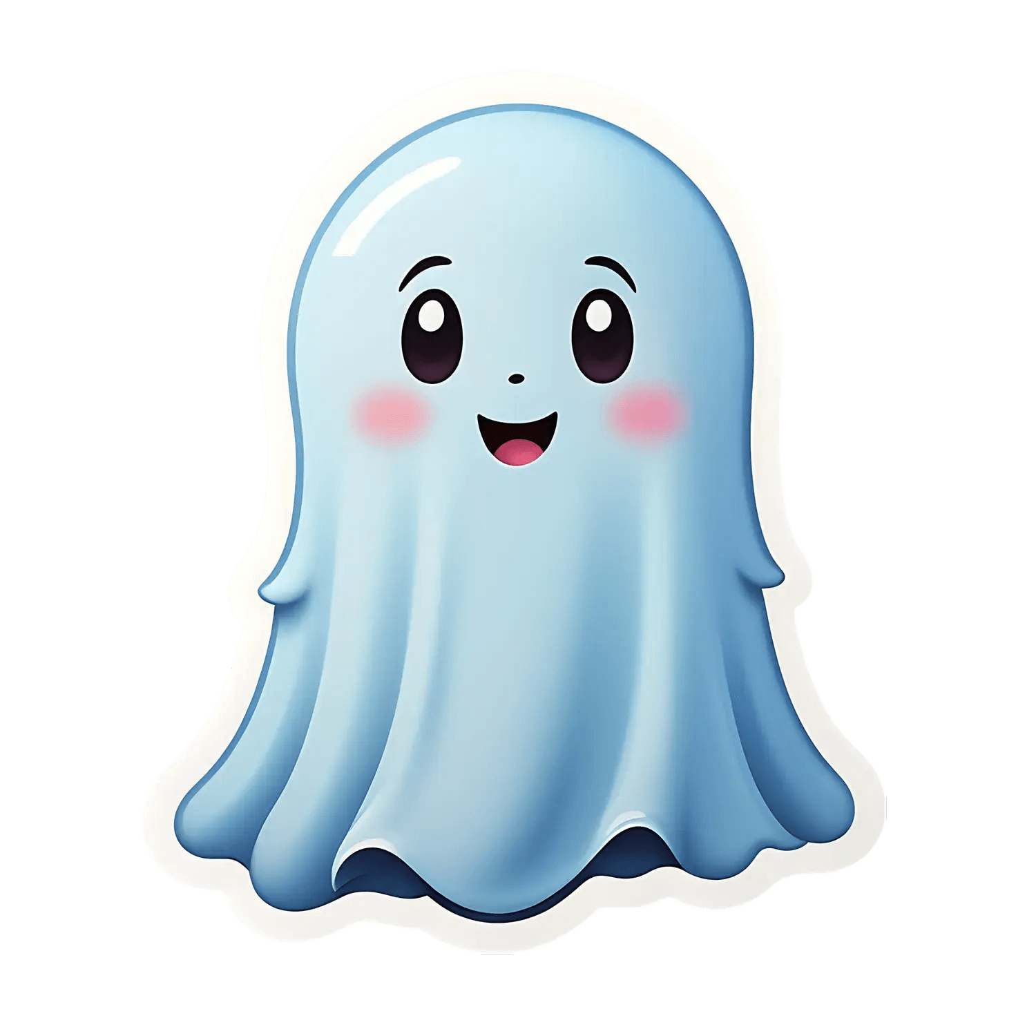 Cute Ghost Sticker - UV DTF - Heat Press Transfer