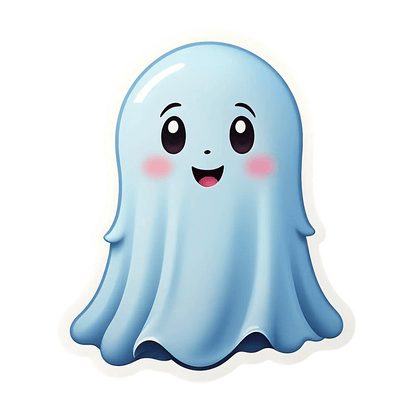 Cute Ghost Sticker - UV DTF - Heat Press Transfer