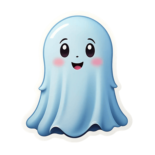 Cute Ghost Sticker - UV DTF - Heat Press Transfer