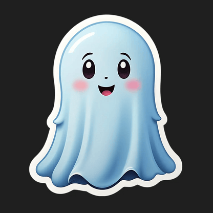 Cute Ghost Sticker - UV DTF - Heat Press Transfer
