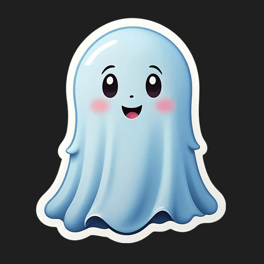 Cute Ghost Sticker - UV DTF - Heat Press Transfer