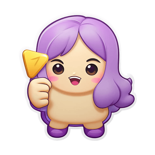Cute Girl - Cartoon Character Sticker - Heat Press Transfer