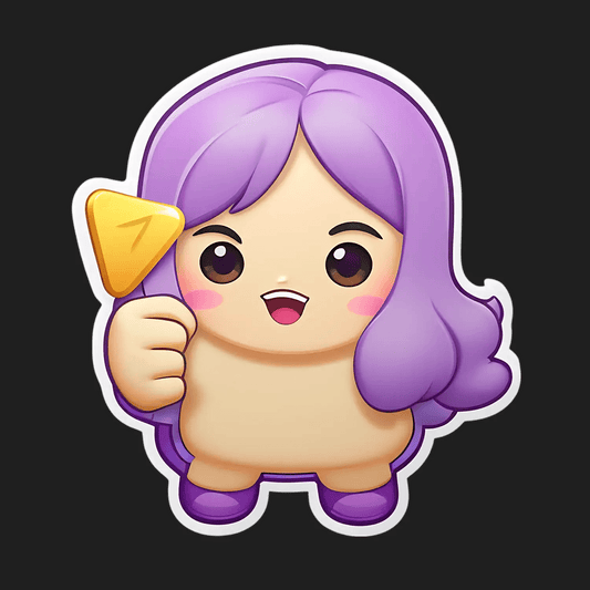 Cute Girl - Cartoon Character Sticker - Heat Press Transfer