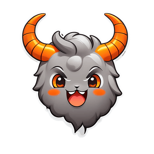 Cute Goat Sticker - UV DTF - Heat Press Transfer
