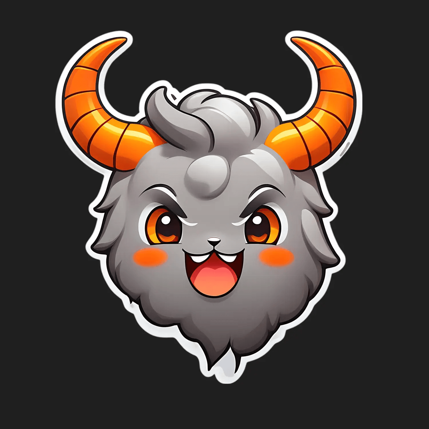 Cute Goat Sticker - UV DTF - Heat Press Transfer