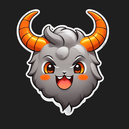 Cute Goat Sticker - UV DTF - Heat Press Transfer