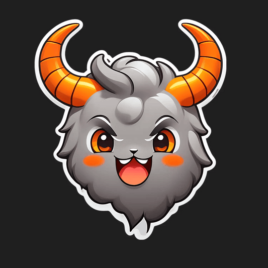 Cute Goat Sticker - UV DTF - Heat Press Transfer