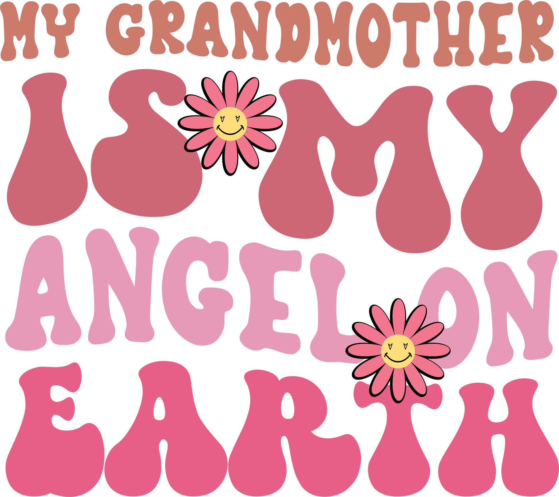 Cute Grandmother Design - DTF Ready To Press - Heat Press Transfer
