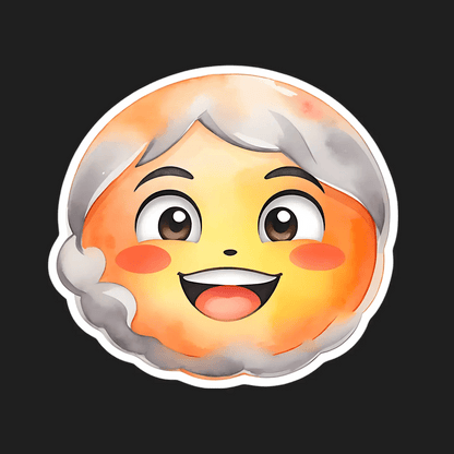 Cute Granny Face - UV DTF Sticker - Heat Press Transfer