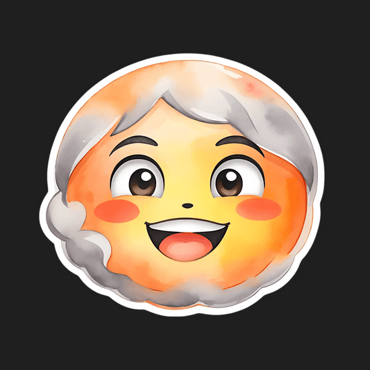 Cute Granny Face - UV DTF Sticker - Heat Press Transfer