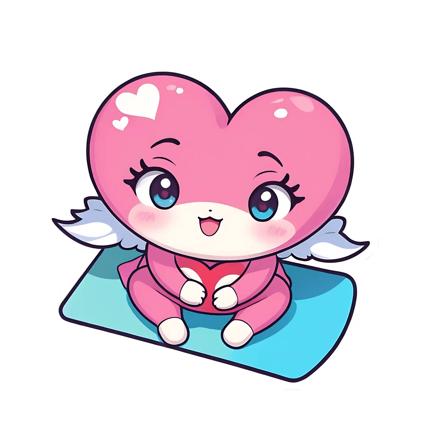 Cute Heart Angel - Sticker - Heat Press Transfer