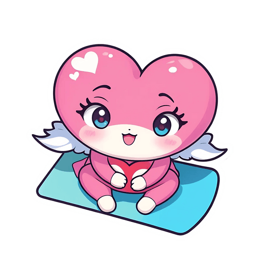 Cute Heart Angel - Sticker - Heat Press Transfer