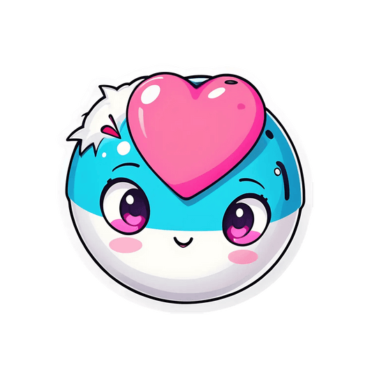 Cute Heart Character - Sticker - Heat Press Transfer