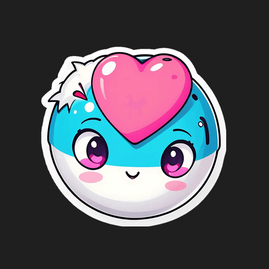 Cute Heart Character - Sticker - Heat Press Transfer