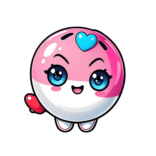 Cute Heart Character - UV DTF Sticker - Heat Press Transfer