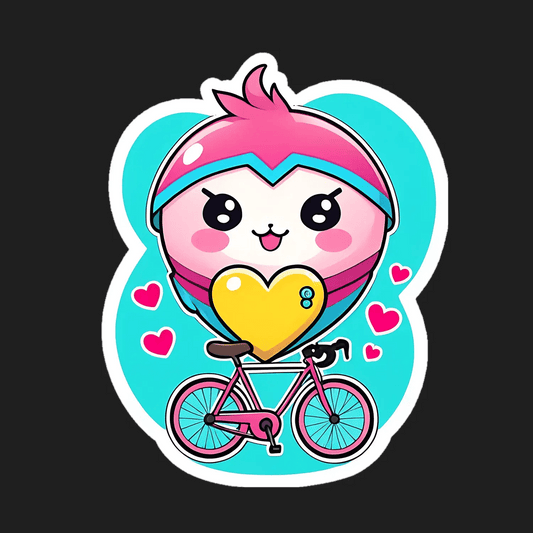 Cute Heart Rider - UV DTF Sticker - Heat Press Transfer