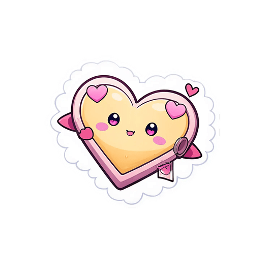 Cute Heart Sticker - UV DTF Love Decal - Heat Press Transfer