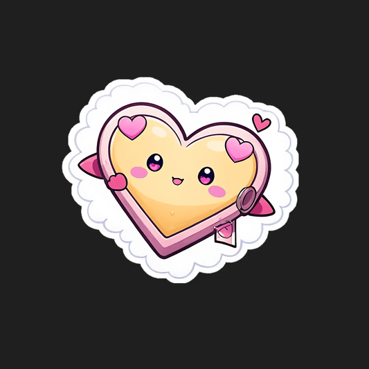 Cute Heart Sticker - UV DTF Love Decal - Heat Press Transfer