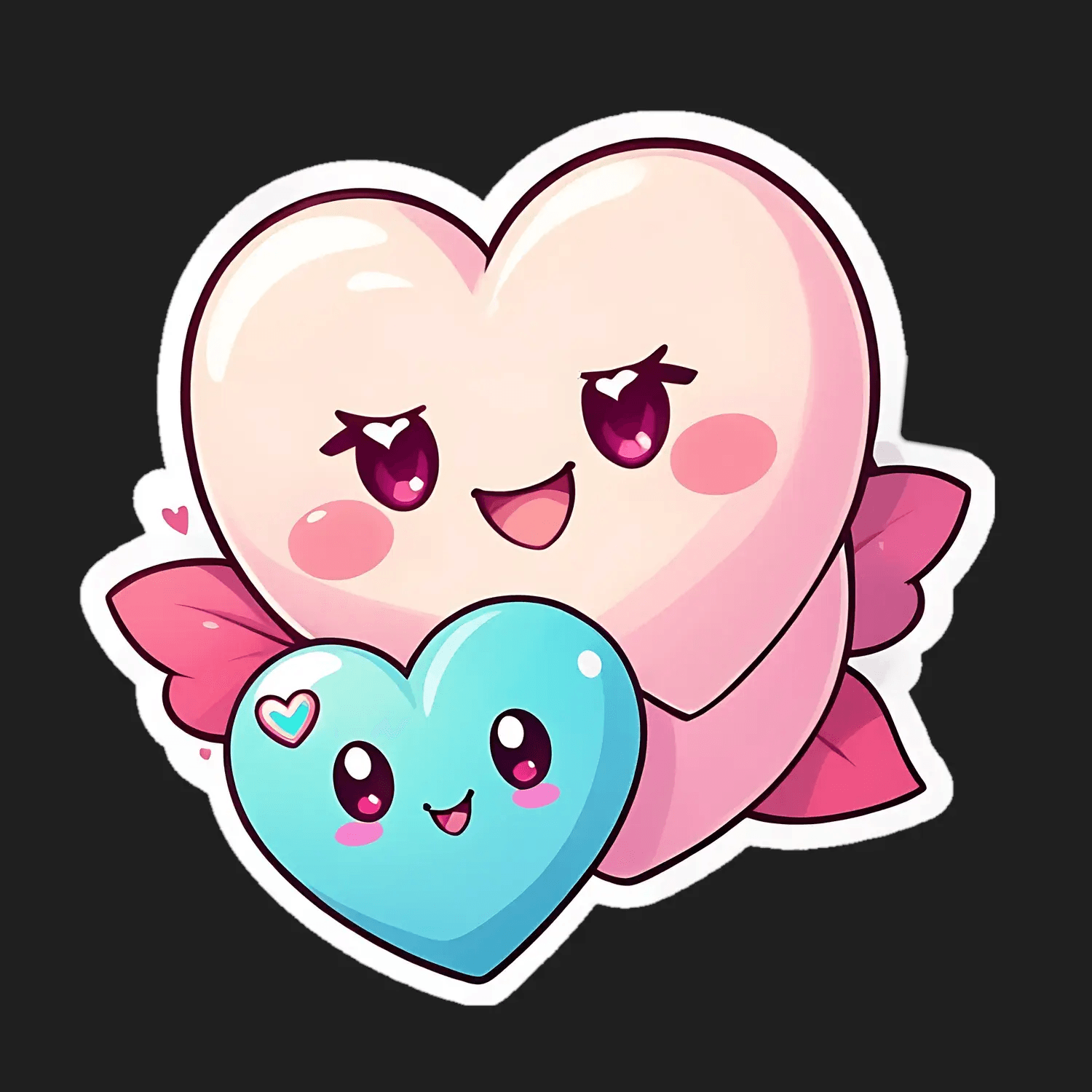 Cute Hearts - Love Sticker - Heat Press Transfer