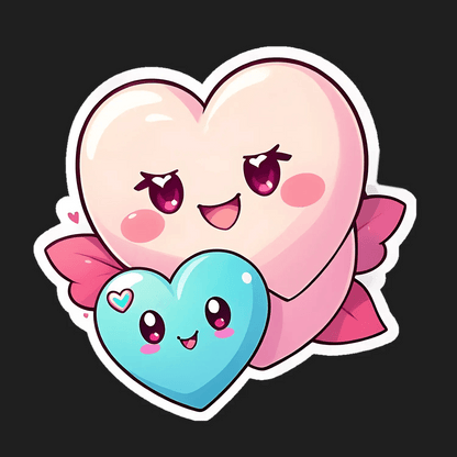 Cute Hearts - Love Sticker - Heat Press Transfer