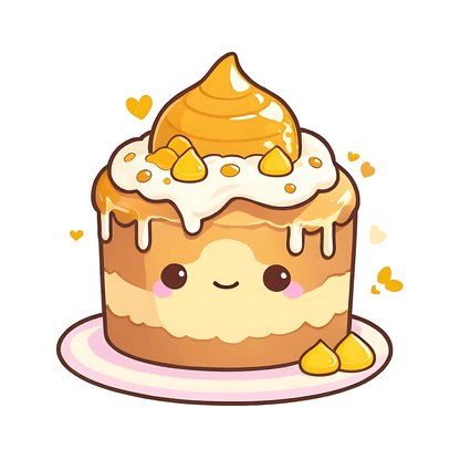 Cute Honey Cake - Sticker - Heat Press Transfer