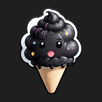 Cute Ice Cream Cone - Sticker - Heat Press Transfer