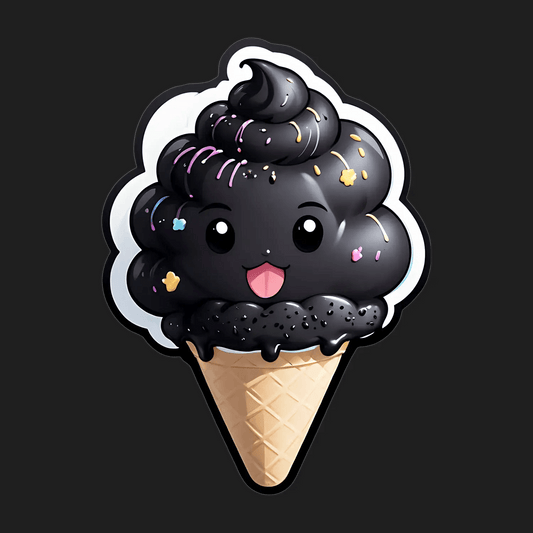 Cute Ice Cream Cone - Sticker - Heat Press Transfer