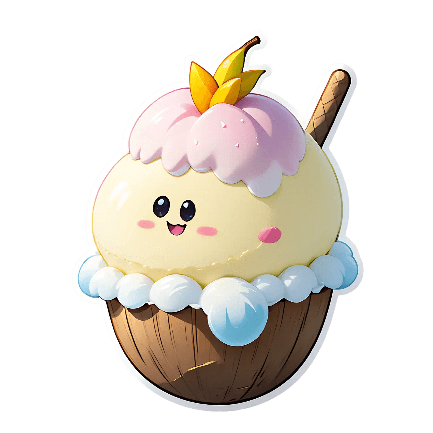 Cute Ice Cream - Dessert Sticker - Heat Press Transfer