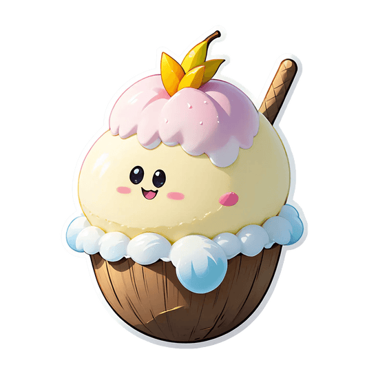 Cute Ice Cream - Dessert Sticker - Heat Press Transfer