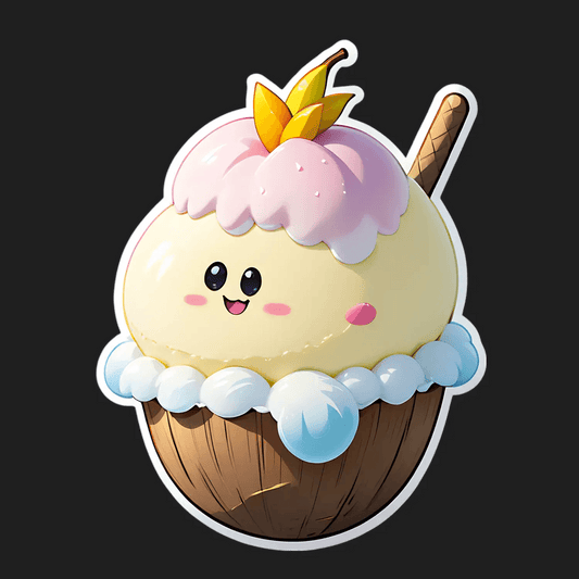 Cute Ice Cream - Dessert Sticker - Heat Press Transfer