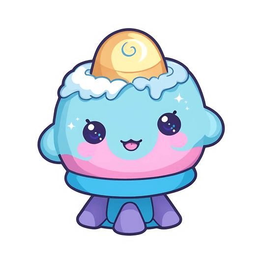 Cute Ice Cream - Kawaii Sticker - Heat Press Transfer