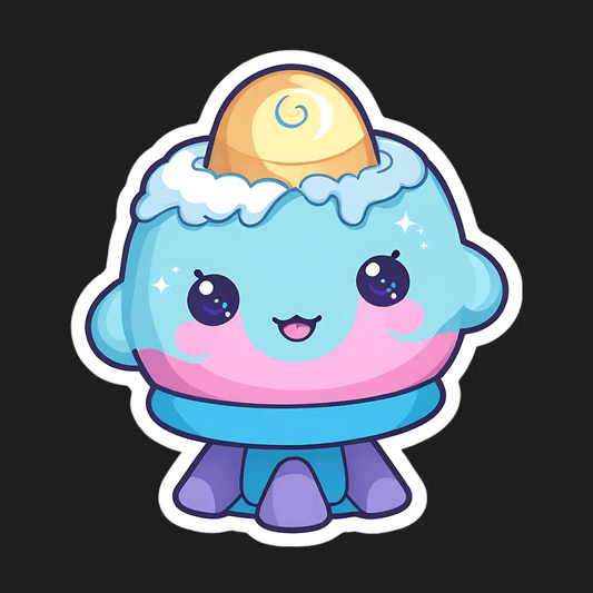 Cute Ice Cream - Kawaii Sticker - Heat Press Transfer